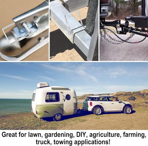 دبوس وصلة AuInn، دبوس وصلة أمان، دبوس قفل العمود، دبوس المقطورة، دبوس قفل السلك، دبابيس قفل مربعة الشكل للمقطورة (20 قطعة، 6.3 مم × 50 مم) in Kuwait