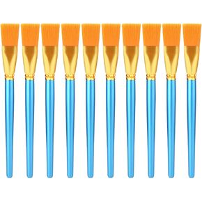 AIEX 10pcs Flat Paint Brushes 1 Inch Wide, Watercolor Acrylic Paint Brush Bulk Synthetic Nylon Oil Painting Brushes for Artists Professional Amateurs Gouache & Acrylic Painting in Kuwait