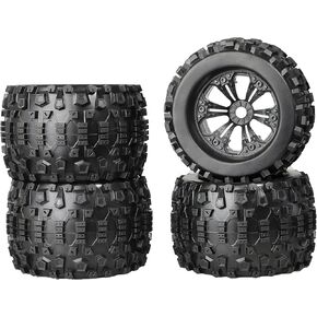 ارموكسيتو عجلات واطارات سداسية تعمل بجهاز تحكم عن بعد مقاس 17 ملم 3.8 لسيارة تراكساس اكس ماكس واي-ماكس وايريفو 2.0 في اكس ال 3.3 ارما كراتون نوتوريوس 6s سافاج XL X4.6 مقياس 1/8 عجلات واطارات شاحنة in Kuwait