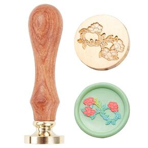 Dandelion Wax Seal Stamp, WASOHLING Flower Sealing Wax Stamp, Vintage 25mm Removable Brass Stamp Head with Wood Handle, Great for Wedding Invitations, Envelopes Wine Packages, Gift Wrapping (FL08)
