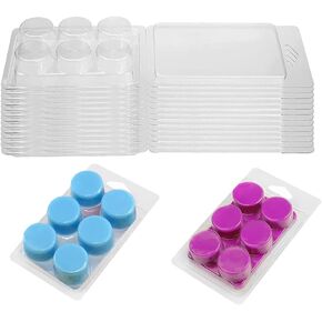 حاويات تذويب الشمع من issdem مجموعة من 100 عبوة من قوالب تذويب الشمع البلاستيكية الشفافة لصنع الشموع in Kuwait