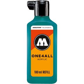 علبة طلاء أكريليك Molotow ONE4ALL من أجل أقلام تلوين مولوتو ONE4ALL ، بترولي زجاجة 180 مل، 1 لكل منها (692.027)