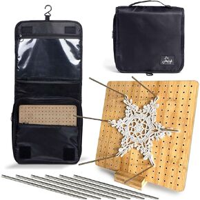 LeFigli- Crochet Blocking Board With Pegs, & Storage Bag, Granny Square Blocking Board, Crochet Gifts for Crocheters. Blocking Boards for Crochet Projects, Crochet Supplies and tools. in Saudi Arabia