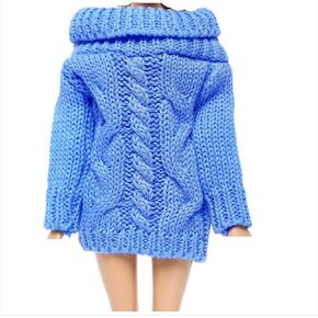 BJDBUS Winter Turtleneck Sweater Clothes for 11.5 inch Girl Doll Accessories (Dark Green)