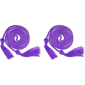 uxcell 2Pcs Graduation Honor Cord 67" with Tassel Polyester Braided Honor Cord Graduation Ropes for Graduation Party Ceremonies Graduates (Black) in Kuwait