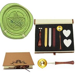 Star Pentagram 5 Star Pointed Pentacle Symbol Classic Comic Wax Seal Sealing Stamp Party Envelope Wedding Invitation Christmas Halloween Card Gift Wrapping Wine Package Sealing Wax Seal Stamp Set in Saudi Arabia