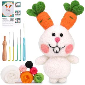 Ftyiwu Needle Felting Kit, Cute Animal Needle Felting kit, Needle Felting Starter Kit, DIY Animal Crafts, Home Decoration Birthday Gifts in Kuwait