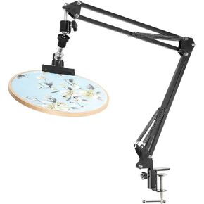 PATIKIL Embroidery Hoop Stand, 360° Adjustable Embroidery Hoop Holder Metal Cross Stitch Stand Phone Holder for Sewing Cross Stitch Embroidery Project in Saudi Arabia
