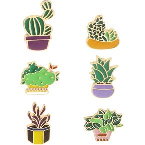 Booinxaa 6Pcs Cute Brooch Pin Bulk Kawaii Enamel Brooches Set for Women Teens Kids Button Pins Funny Cartoon Pin Set for Backpacks Cloths Hats Bags Jacket Decoration in Kuwait