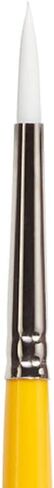 KINGART Premium White Nylon 7950-0 Gold Grip ROUND Artist Brushes, Synthetic Hair, Acrylic & All Media, Use for Face Painting, Body Art, Fabric, Ceramics, Glass, Wood etc. Size 0 in Saudi Arabia