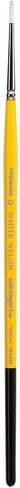 KINGART Premium White Nylon 7950-0 Gold Grip ROUND Artist Brushes, Synthetic Hair, Acrylic & All Media, Use for Face Painting, Body Art, Fabric, Ceramics, Glass, Wood etc. Size 0 in Saudi Arabia