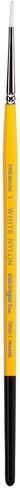 KINGART Premium White Nylon 7950-6 Gold Grip Round Artist Brushes, Synthetic Nylon Hair, Acrylic & All Media, Face Painting, Body Art, Fabric, Ceramics, Glass, Wood etc. Size 6 in Kuwait