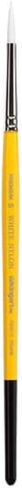KINGART Premium White Nylon 7950-0 Gold Grip ROUND Artist Brushes, Synthetic Hair, Acrylic & All Media, Use for Face Painting, Body Art, Fabric, Ceramics, Glass, Wood etc. Size 0 in Saudi Arabia