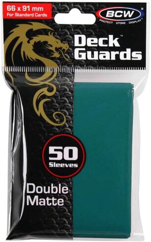 BCW Deck Guard - Double Matte Grey Card Sleeves | Acid-Free, Archival-Safe, No PVC | Anti-Glare Matte Finish | Fits Standard 2½" x 3½" Game Cards | Durable Deck Protector Sleeves | 50 Ct in Saudi Arabia