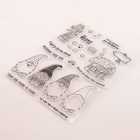 Welcome to Joyful Home 1pc Gnome Wishing You Joy Christmas Clear Stamp for Card Making Decoration and Scrapbooking in Saudi Arabia