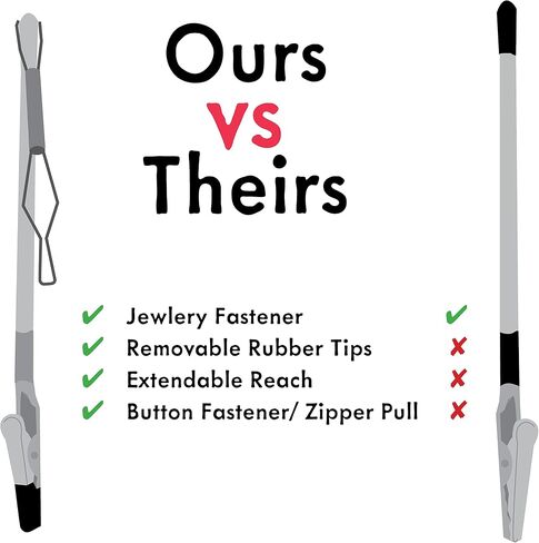 The Beadsmith EZ Hook 3-in-1 Fastener – Jewelry Aid – Stainless Steel – Design Extends Up To 20 Inches – Ideal for Bracelets, Zippers Buttons, Cufflinks and Hard-to-Close Jewelry in Saudi Arabia