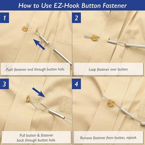 The Beadsmith EZ Hook 3-in-1 Fastener – Jewelry Aid – Stainless Steel – Design Extends Up To 20 Inches – Ideal for Bracelets, Zippers Buttons, Cufflinks and Hard-to-Close Jewelry in Saudi Arabia