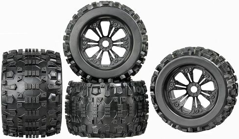 ارموكسيتو عجلات واطارات سداسية تعمل بجهاز تحكم عن بعد مقاس 17 ملم 3.8 لسيارة تراكساس اكس ماكس واي-ماكس وايريفو 2.0 في اكس ال 3.3 ارما كراتون نوتوريوس 6s سافاج XL X4.6 مقياس 1/8 عجلات واطارات شاحنة in Kuwait