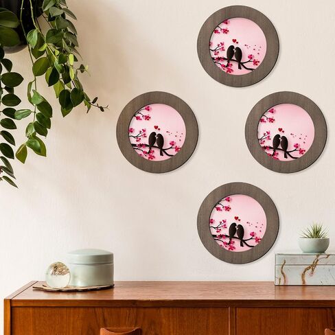 4 Pcs Wood Embroidery Hoop Frame 6 Inch Round Wooden Embroidery Frame Wood Display Frame Circle for Finished Cross Stitch Hoop DIY Art Craft Sewing Ornaments in Saudi Arabia