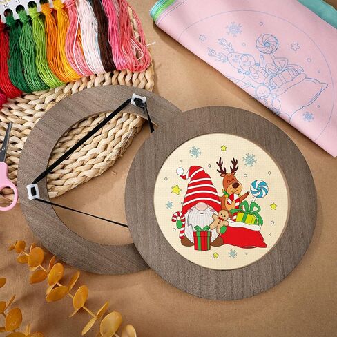 4 Pcs Wood Embroidery Hoop Frame 6 Inch Round Wooden Embroidery Frame Wood Display Frame Circle for Finished Cross Stitch Hoop DIY Art Craft Sewing Ornaments in Saudi Arabia
