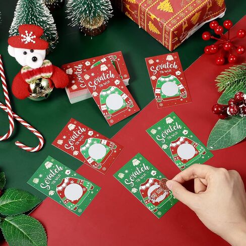 Funrous Christmas Scratch Off Cards Sweater Christmas Game Scratch Cards Ugly Sweater Xmas Scratch Off Game Cards Winner You Lose for Winter Holiday Xmas Party Games Supplies (50 Pcs) in Saudi Arabia