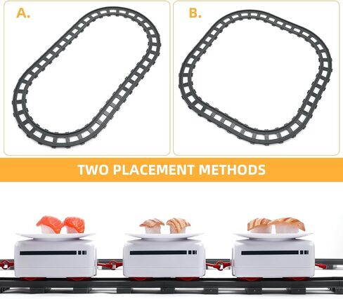 تويفيان مجموعة واحدة من العاب قطار السوشي الدوارة الكهربائية للمنزل (لون ابيض) in Kuwait