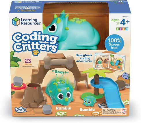 Learning Resources Coding Critters Rumble & Bumble - 23 Pieces, Ages 4+, Educational Learning Games, Screen-Free Early Coding Toy For Kids, Interactive STEM Coding Pet in Saudi Arabia