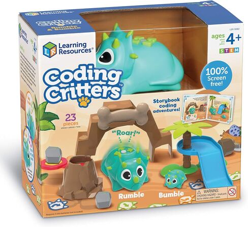 Learning Resources Coding Critters Rumble & Bumble - 23 Pieces, Ages 4+, Educational Learning Games, Screen-Free Early Coding Toy For Kids, Interactive STEM Coding Pet in Saudi Arabia