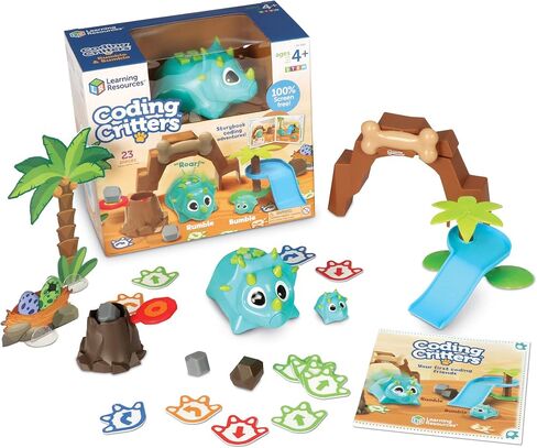 Learning Resources Coding Critters Rumble & Bumble - 23 Pieces, Ages 4+, Educational Learning Games, Screen-Free Early Coding Toy For Kids, Interactive STEM Coding Pet in Saudi Arabia