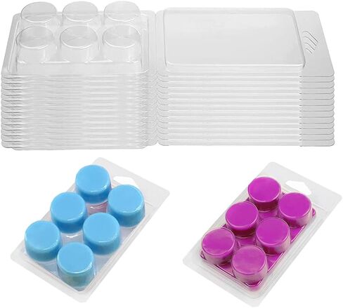 حاويات تذويب الشمع من issdem مجموعة من 100 عبوة من قوالب تذويب الشمع البلاستيكية الشفافة لصنع الشموع in Kuwait