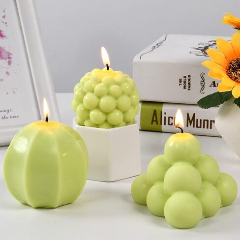 قالب شمعة AOOWU، عبوتان من قوالب صنع صابون الشموع مع 15 قطعة من فتائل الشموع وحامل فتائل غير القابل للصدأ، قوالب شموع سيليكون اسطوانة ثلاثية الأبعاد، قالب خبز الحلوى لتزيين الحفلات بنفسك in Kuwait