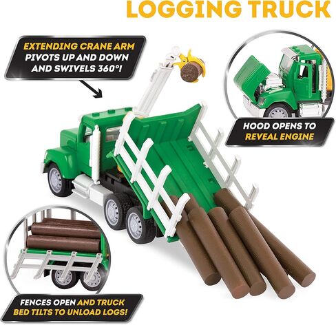 Driven by Battat – Construction Vehicles for Kids – Toddler Trucks – Set of 4 Toy Trucks – Lights & Sounds Cars & Trucks – Micro Fleet – 3 Years + in Saudi Arabia