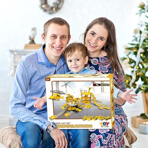 TOY Life Construction Toys Set - Toy Construction Vehicles with Toy Trucks for 3 4 5 6 Year Old Boys - Toy Car Garage Construction Trucks for Kids Construction Toys with Race Track in Saudi Arabia