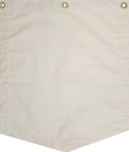 لافتة من القماش الكتاني باللون الأبيض، مقاس 68.58 سم × 81.28 سم، على شكل درع قابل للطلاء، مقاس 283.58 جم، من قماش قطني طبيعي غير مكتمل، مزود بحلقات معدنية، لوازم فنية لفصول مدرسي فني، صناعة يدوية in Kuwait