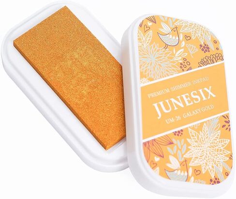 Metallic Pigment Ink Pad, Washable Finger Ink Pads, Shimmer Scrapbook Craft Ink Pads for Rubber Stamps, Card Making, Paper Wood Fabric, 3.7 x 2.1" (Cherry Pink) in Kuwait