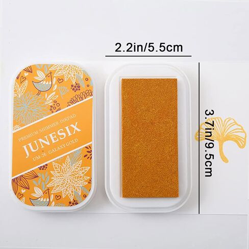 Metallic Pigment Ink Pad, Washable Finger Ink Pads, Shimmer Scrapbook Craft Ink Pads for Rubber Stamps, Card Making, Paper Wood Fabric, 3.7 x 2.1" (Cherry Pink) in Kuwait