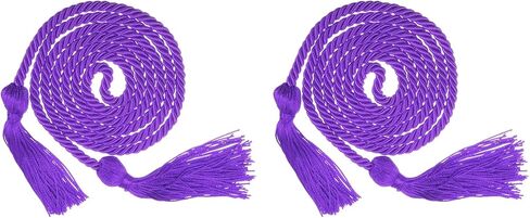 uxcell 2Pcs Graduation Honor Cord 67" with Tassel Polyester Braided Honor Cord Graduation Ropes for Graduation Party Ceremonies Graduates (Black) in Kuwait