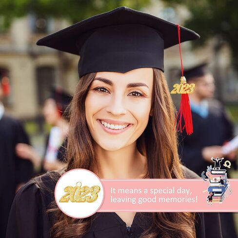 Tashippa سحر شرابة التخرج 2023، سحر لشرابة التخرج 2023، شرابة لقبعة التخرج 2023، قلادة قلادة ملحق DIY صنع 20 قطعة، ذهبي in Kuwait