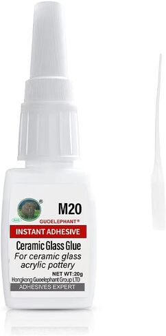 20g Ceramic Glue, Glue for Glass, Super Glue All Purpose Adhesive, Instantly Strong Adhesive for bonding Ceramic, Glass, Pottery, Porcelain, Tile, Mug, Metal, Leather, Plastic, Rubber, Acrylic, etc in Kuwait