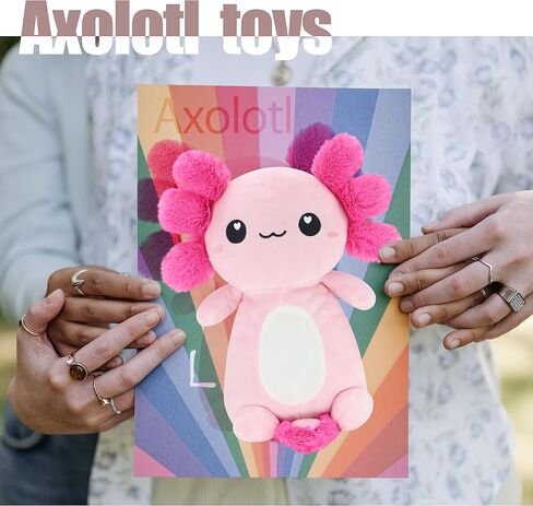 Axolotl Plush, Cute Pink Axolotl Stuffed Animals, Kawaii Soft Plushies Pillow Toy Axolotl Plushie Gifts for Girls Kids Decor (Purple) in Kuwait
