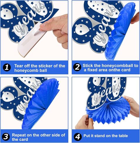 8 قطع زينة عيد الميلاد الثمانين للرجال من مجموعة قرص العسل لعيد الميلاد 80، لوازم حفلات طاولة عيد الميلاد 80 عيد ميلاد سعيد، من ثمانين إلى 80 عاماً ديكور in Kuwait