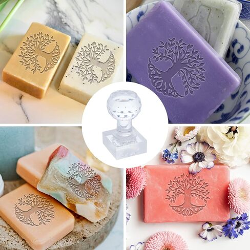 PH PandaHall Bee Acrylic Stamp Animal Soap Embossing Stamp Soap Stamp with Handle Round Soap Chapter Imprint Stamp for Handmade Soap Cookie Clay Pottery Stamp Biscuits Gummier Making Projects in Kuwait