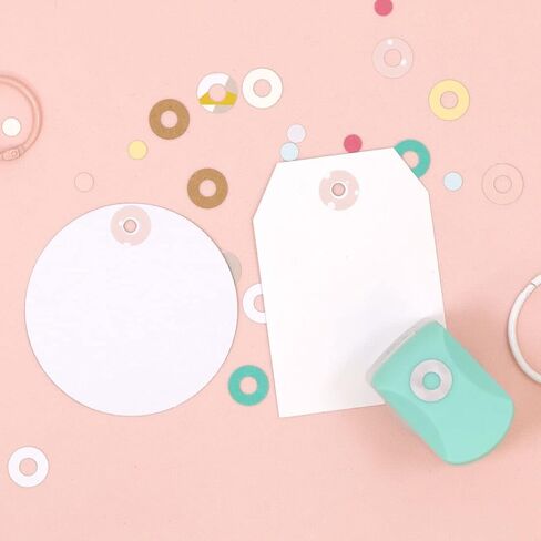 Craftelier - Circle and Reinforcing Ring Punch with Snap Lever Ideal for Paper | Specially for Scrapbooking and Craft Projects | Size Outer Diameter 1.40 cm (0.55") and Inner 0.63 cm (0.25") in Saudi Arabia
