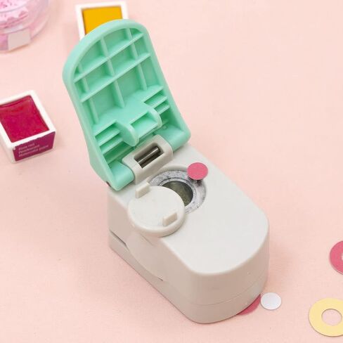 Craftelier - Circle and Reinforcing Ring Punch with Snap Lever Ideal for Paper | Specially for Scrapbooking and Craft Projects | Size Outer Diameter 1.40 cm (0.55") and Inner 0.63 cm (0.25") in Saudi Arabia