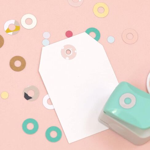 Craftelier - Circle and Reinforcing Ring Punch with Snap Lever Ideal for Paper | Specially for Scrapbooking and Craft Projects | Size Outer Diameter 1.40 cm (0.55") and Inner 0.63 cm (0.25") in Saudi Arabia