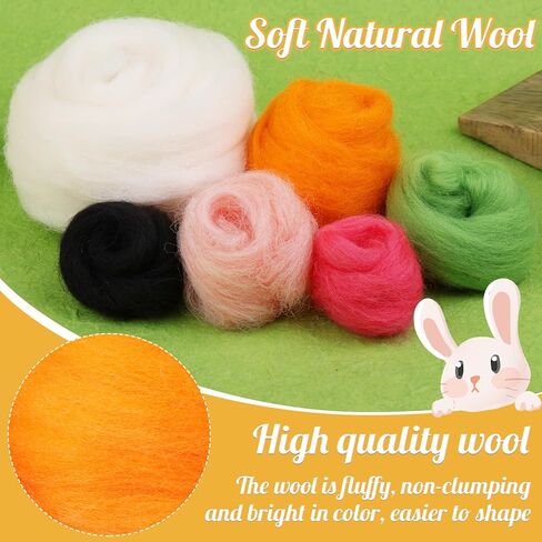 Ftyiwu Needle Felting Kit, Cute Animal Needle Felting kit, Needle Felting Starter Kit, DIY Animal Crafts, Home Decoration Birthday Gifts in Kuwait
