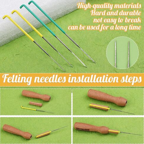 Ftyiwu Needle Felting Kit, Cute Animal Needle Felting kit, Needle Felting Starter Kit, DIY Animal Crafts, Home Decoration Birthday Gifts in Kuwait