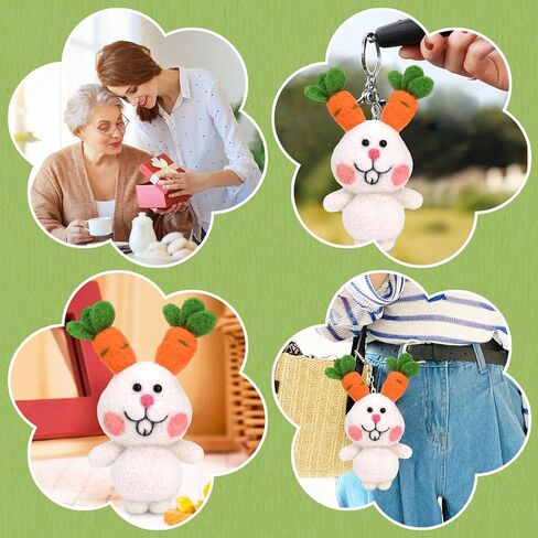 Ftyiwu Needle Felting Kit, Cute Animal Needle Felting kit, Needle Felting Starter Kit, DIY Animal Crafts, Home Decoration Birthday Gifts in Kuwait