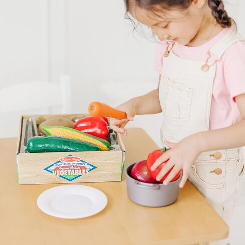 Melissa & Doug Playtime Produce Vegetables Play Food Set With Crate (7 pcs) in Saudi Arabia