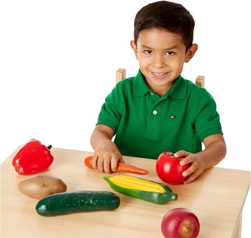 Melissa & Doug Playtime Produce Vegetables Play Food Set With Crate (7 pcs) in Saudi Arabia